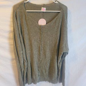 Wanna B Olive Sweater thin